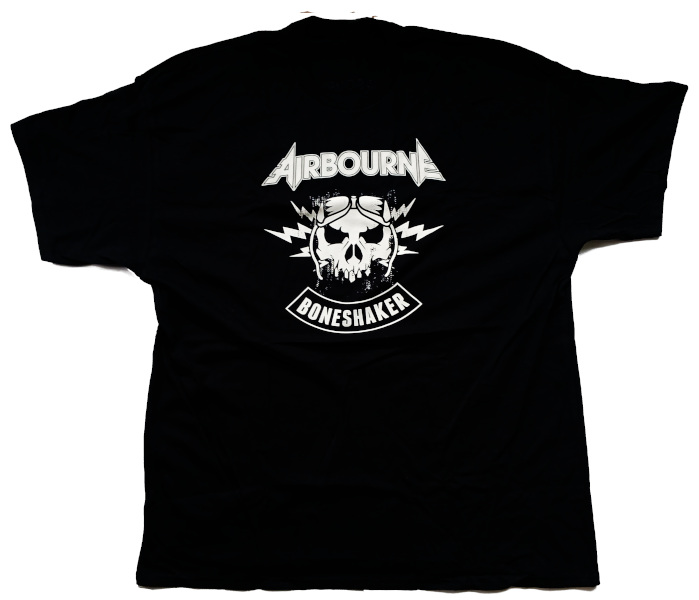 Airbourne Unisex Tee Shirt<br>with back print<br>Rock'n'Roll  Boneshaker<br>Size: XX Large