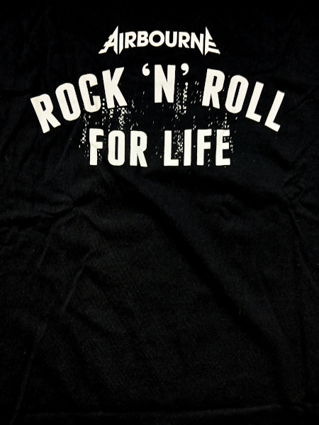 Airbourne Unisex Tee Shirt<br>with back print<br>Rock'n'Roll  Boneshaker<br>Size: XX Large