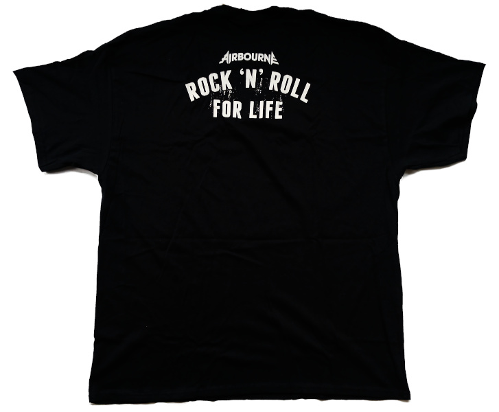 Airbourne Unisex Tee Shirt<br>with back print<br>Rock'n'Roll  Boneshaker<br>Size: XX Large