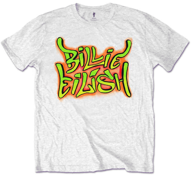 Billie Eilish Unisex Tee Shirt<br>Graffiti Logo<br>Size: Medium