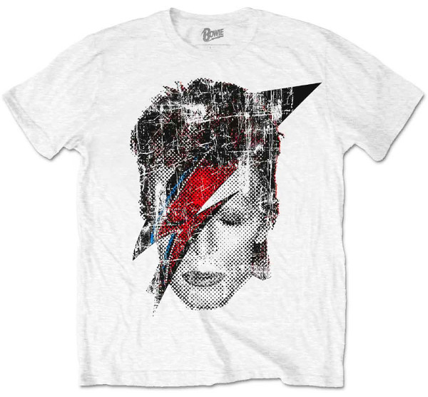 David Bowie Unisex Tee Shirt<br>Halftone Graffiti<br>Size: Large