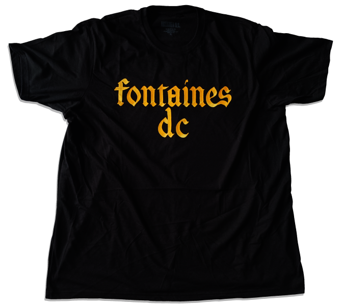 Fontaines D.C. Unisex Tee Shirt<br>Gothic Logo<br>Size: X Large