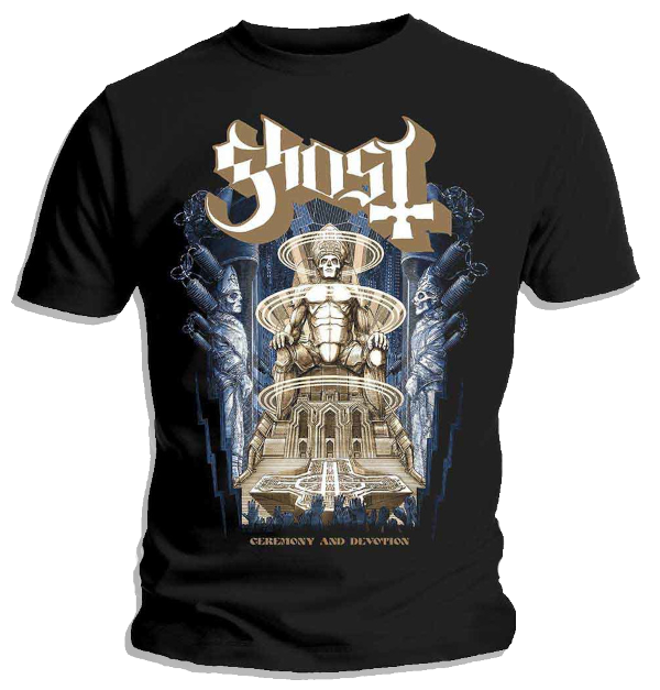 Ghost Unisex Tee Shirt<br>Ceremony and Devotion<br>Size: X Large