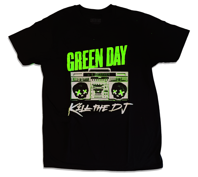 Green Day Unisex Tee Shirt<br>Kill the DJ<br>Size: Large