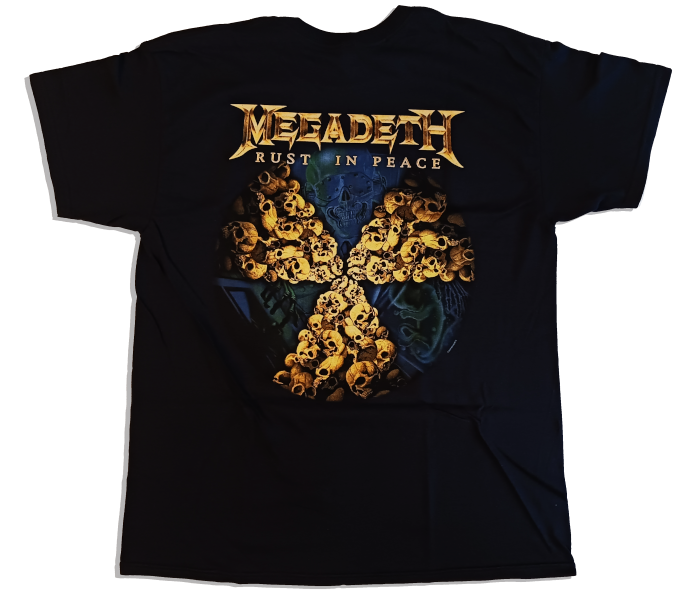 Megadeth Unisex Tee Shirt<br>Rust In Peace with Back Print<br>Size: X Large