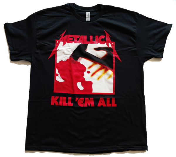 Metallica Unisex Tee Shirt<br>'Kill Em All' album cover<br>Size: X Large