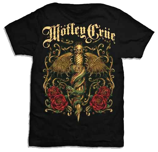 Motley Crue Unisex Tee Shirt<br>Exquisite Dagger<br>Size: X Large