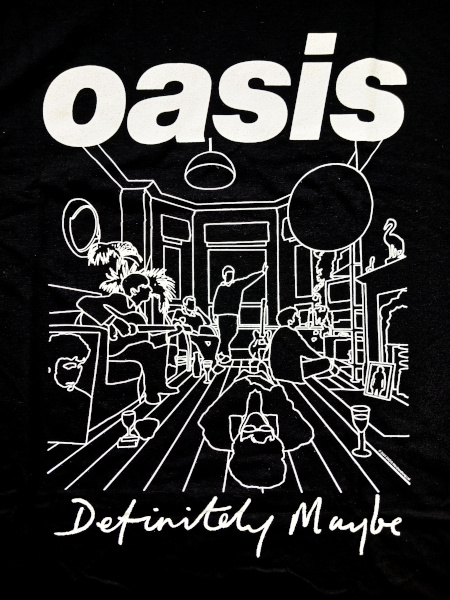 Oasis Unisex Tee Shirt<br>Definitely Maybe Line Drawing<br>Size: XX Large