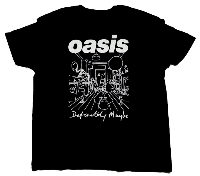 Oasis Unisex Tee Shirt<br>Definitely Maybe Line Drawing<br>Size: XX Large