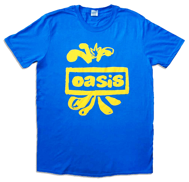 Oasis Unisex Tee Shirt<br>Hand Drawn Logo<br>Size: Medium