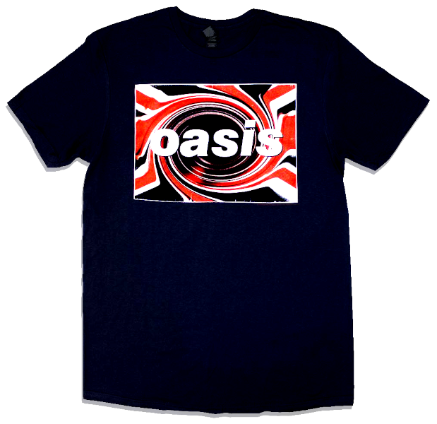 Oasis Unisex Tee Shirt<br>Union Jack Swirl<br>Size: XX Large