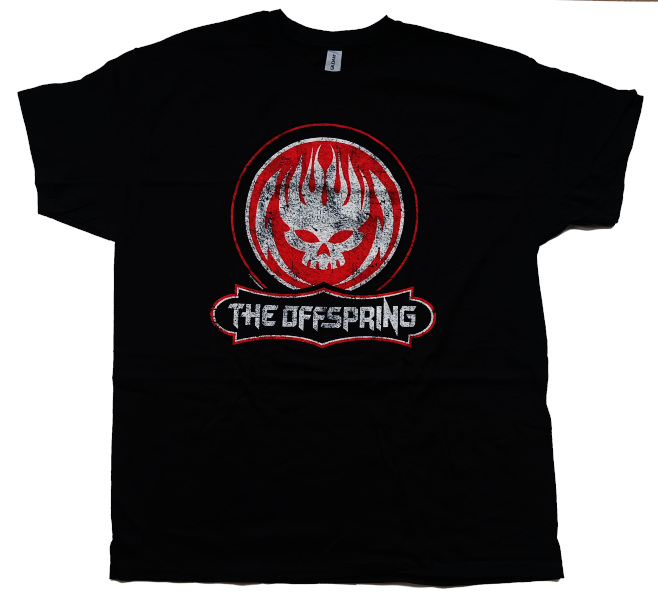 The Offspring Unisex Tee Shirt<br>Distressed Skull (Wash)<br>Size: X Large