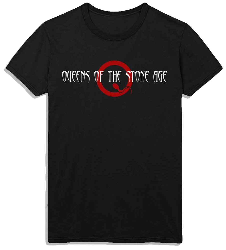 Queens Of The Stone Age<br>Unisex Tee Shirt<br>Text with sperm logo<br>Size: X Large