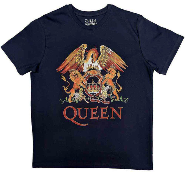 Queen Unisex Tee Shirt<br>Classic Crest<br>Size: X Large