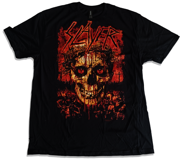 Slayer Unisex Tee Shirt<br>Crowned Skull<br>Size: X Large