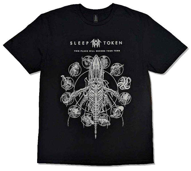 Sleep Token Unisex Tee Shirt<br>Tomb Whale<br>Size: Large