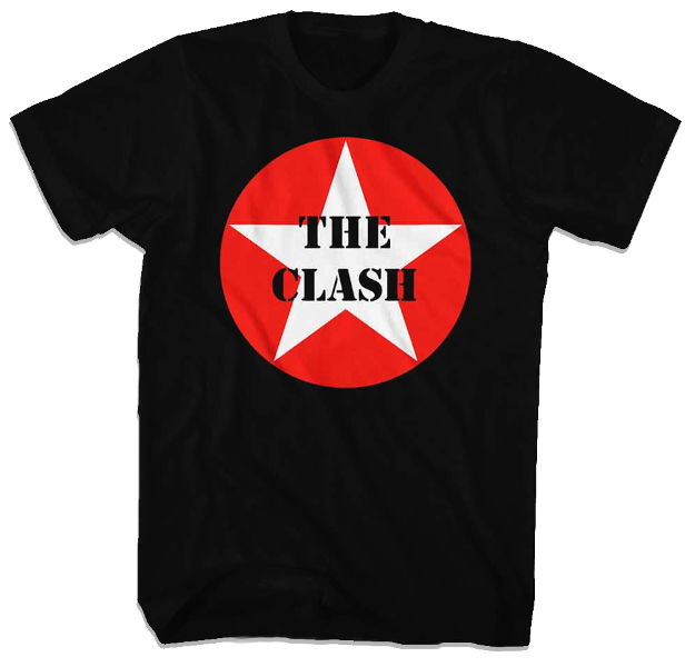 The Clash Unisex Tee Shirt<br>Star Badge<br>Size: XX Large