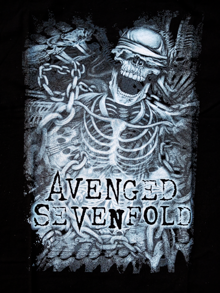 Avenged Sevenfold Unisex Tee Shirt<br>Chained Skeleton<br>Size: XX-Large