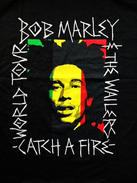 Bob Marley Unisex Tee Shirt<br>Catch A Fire<br>Size:  Large