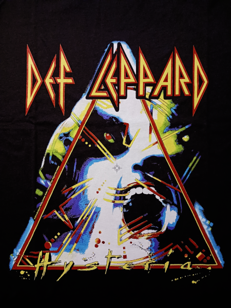 Def Leppard Unisex Tee Shirt<br>Hysteria<br>Size: Large