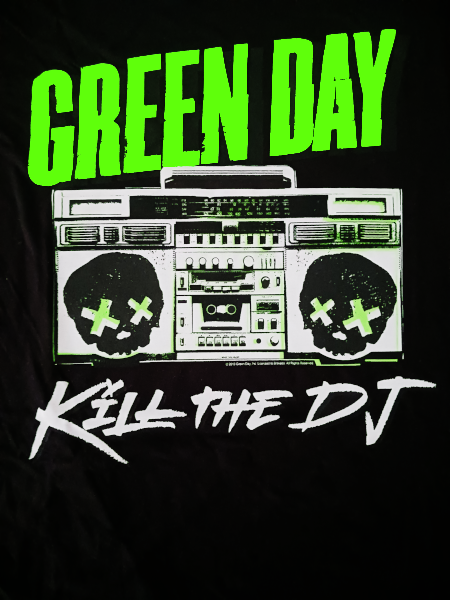 Green Day Unisex Tee Shirt<br>Kill the DJ<br>Size: Large