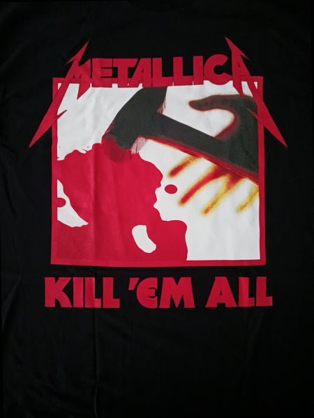 Metallica Unisex Tee Shirt<br>'Kill Em All' album cover<br>Size: X Large