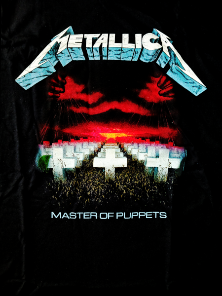 Metallica Unisex Tee Shirt<br>Master of Puppets<br>with Back Print<br>Size: XX Large