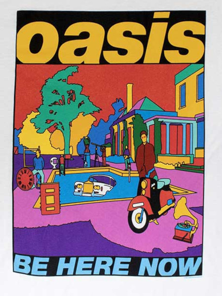 Oasis Unisex Tee Shirt<br>Be Here Now Illustration<br>Size: Large