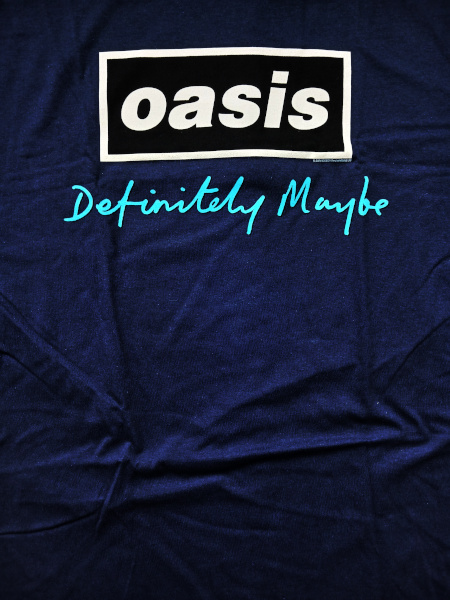 Oasis Unisex Tee Shirt<br>Definitely Maybe<br>Size: Large